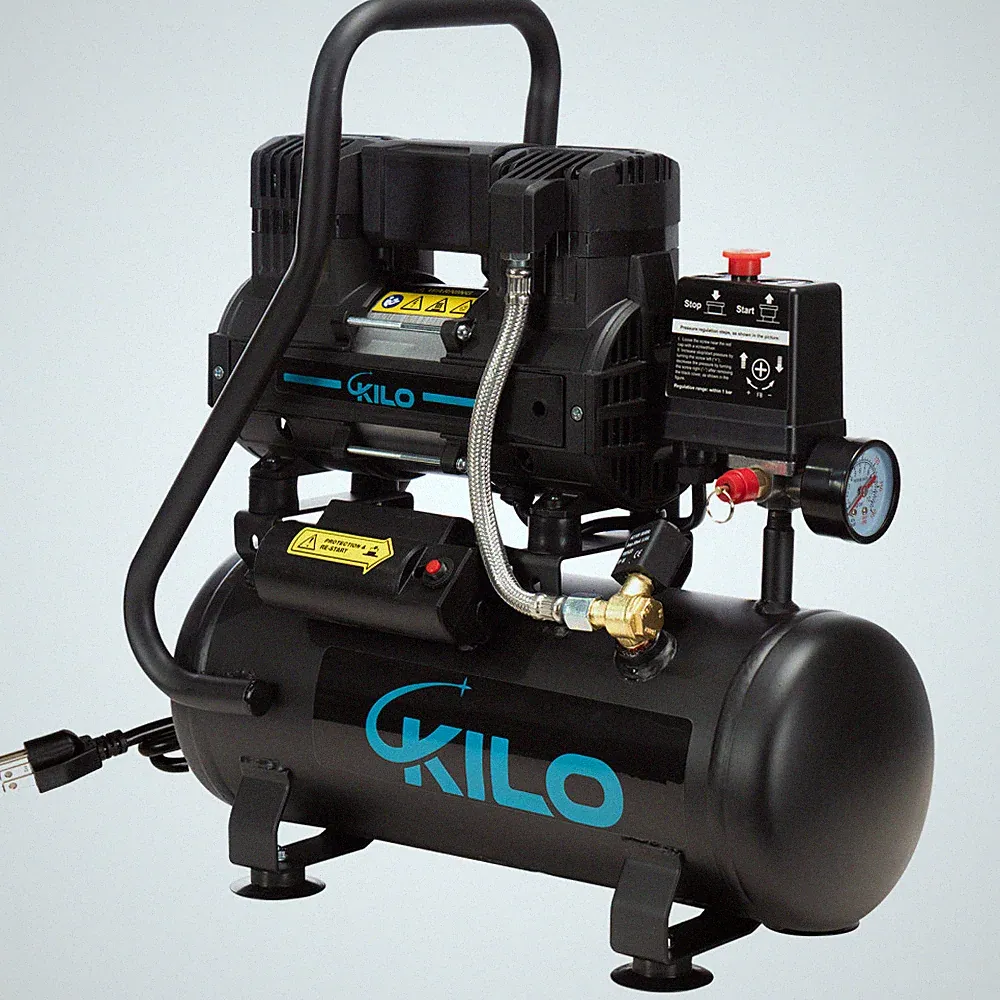 2 Gallon Oil Free Air Compressor 1.0HP, Max.100 PSI 65dB Ultra Quiet Compressor