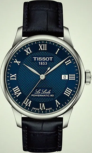 Le Locle Swiss Automatic Men's Watch, 40mm Navy Dial with Diamonds