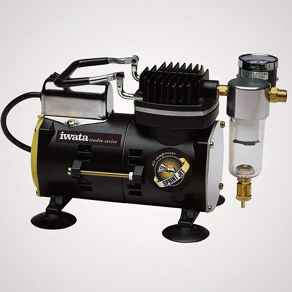 New IWATA Quiet SPRINT JET AIR COMPRESSOR-Airbrush Hose Hobby Craft Auto Paint