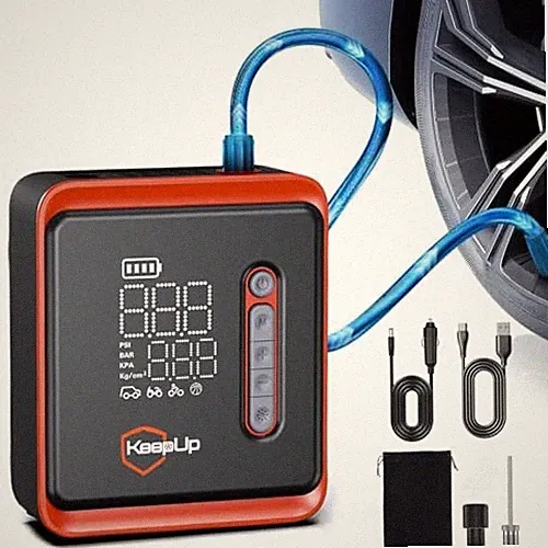 Portable Tire Inflator Air Compressor 150PSI Fast Inflation Multicolor